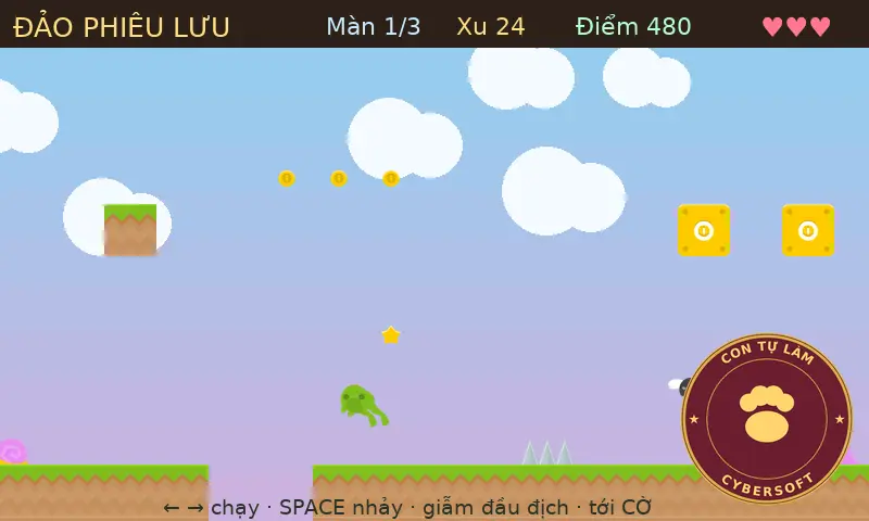 Đảo Phiêu Lưu — platformer con tự làm