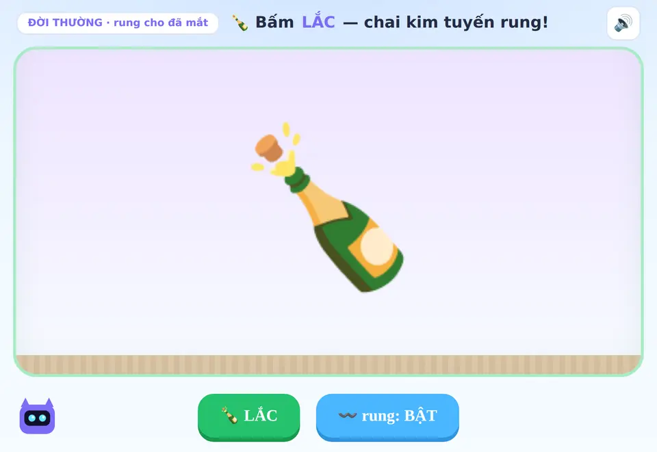 Lắc chai kim tuyến