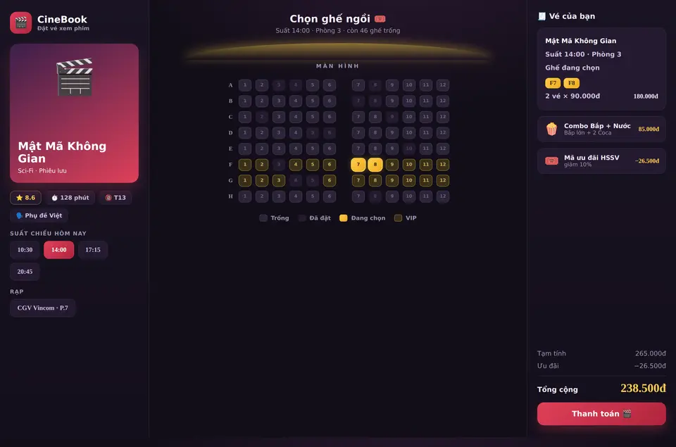 CineBook · Doanh nghiệp
