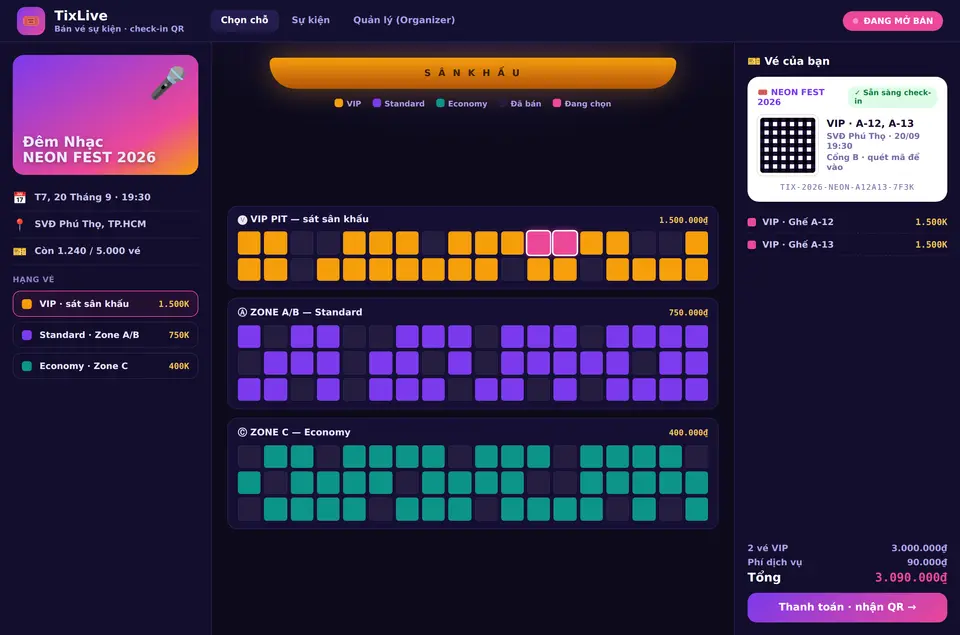 TixLive · Khởi nghiệp