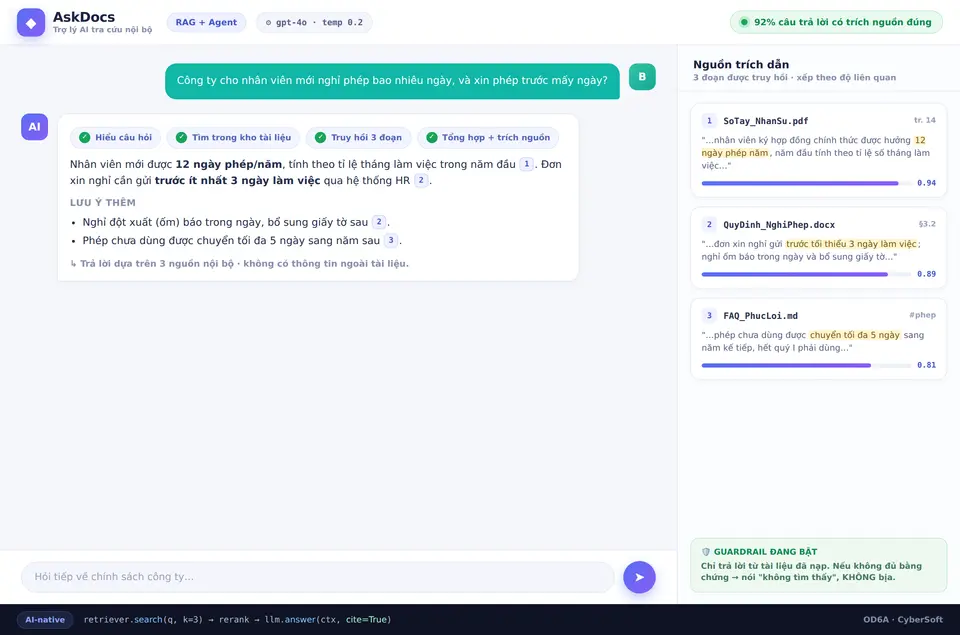 AskDocs AI — trợ lý tra cứu nội bộ trả lời kèm trích nguồn