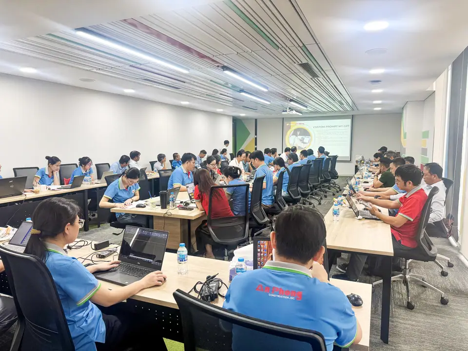 Lớp đào tạo AI của CyberSoft tại An Phong — Xây dựng